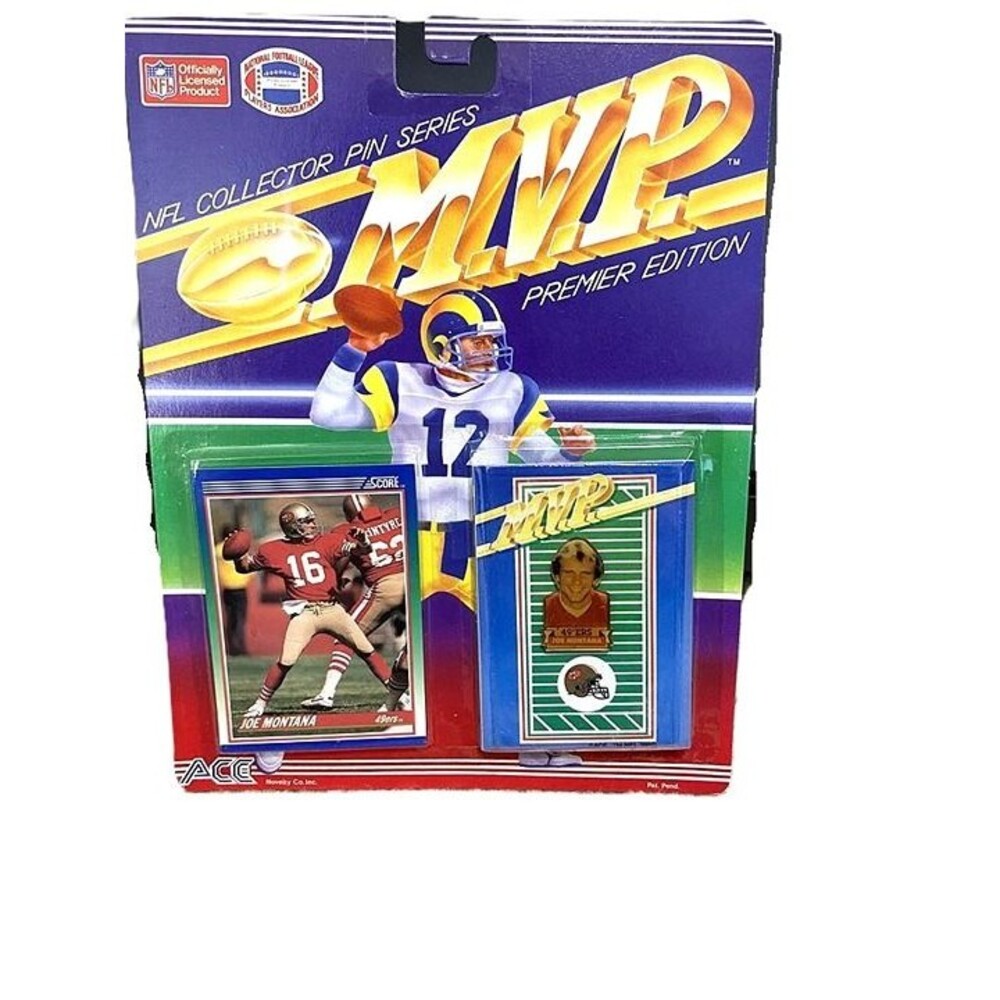 Vinatge 1990 Joe Montana NFL Collector Pin Series MVP Premier Edition